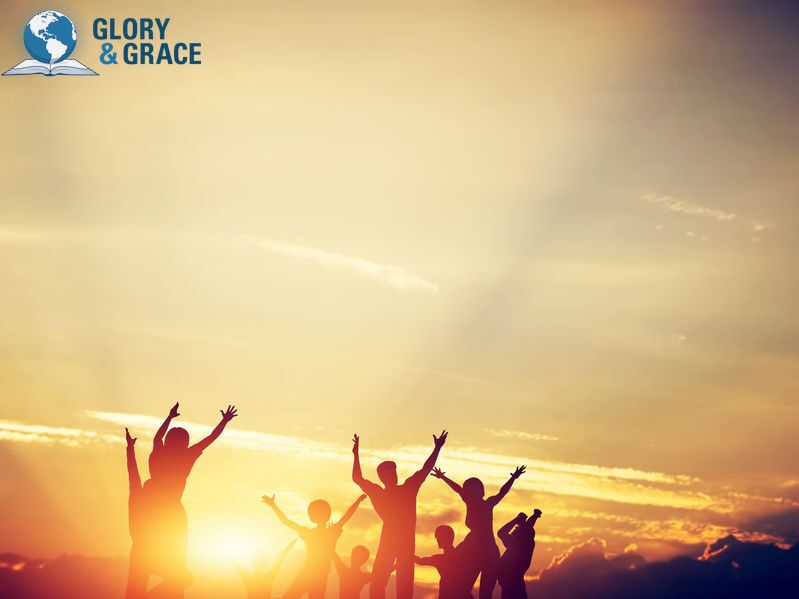 Joy in His presence image showing a group of happy friends